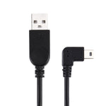90 Degree Angle Left Mini USB to USB Data / Charging Cable, Length: 28cm, Left Angle Mini USB