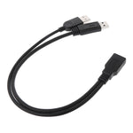 2in1 USB 3.0 メスからUSB 2.0 + USB 3.0 オスケーブル パソコン/ノートパソコン用、長さ: 29cm、USB 3.0 AFからUSB 2.0 AM + USB 3.0 AM