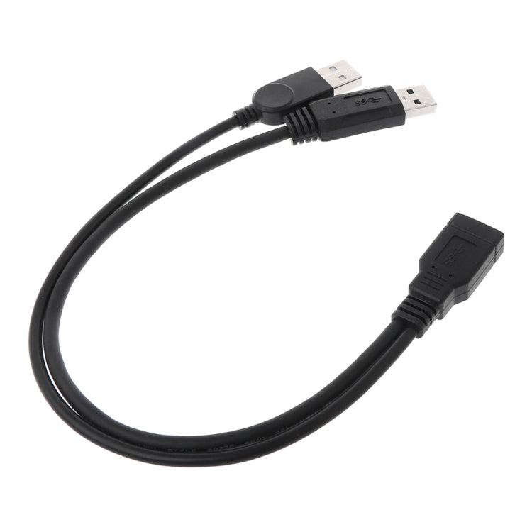 2in1 USB 3.0 メスからUSB 2.0 + USB 3.0 オスケーブル パソコン/ノートパソコン用、長さ: 29cm、USB 3.0 AFからUSB 2.0 AM + USB 3.0 AM
