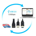 2in1 USB 3.0 メスからUSB 2.0 + USB 3.0 オスケーブル パソコン/ノートパソコン用、長さ: 29cm、USB 3.0 AFからUSB 2.0 AM + USB 3.0 AM