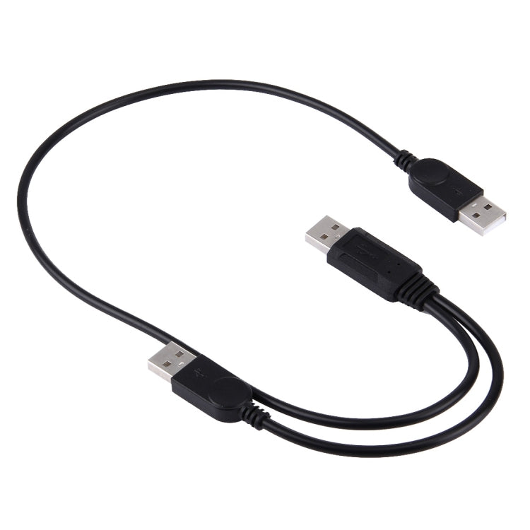 2in1 USB 2.0 オスから2つのUSBオスケーブル パソコン/ノートパソコン用、長さ: 50cm、USB 2.0 AMから2 USB 2.0 AM