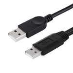 2in1 USB 2.0 オスから2つのUSBオスケーブル パソコン/ノートパソコン用、長さ: 50cm、USB 2.0 AMから2 USB 2.0 AM