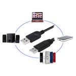 2in1 USB 2.0 オスから2つのUSBオスケーブル パソコン/ノートパソコン用、長さ: 50cm、USB 2.0 AMから2 USB 2.0 AM