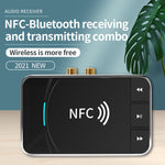 N100 NFCデスクトップBluetooth 5.0 レシーバー＆トランスミッター 車載Bluetoothスピーカーオーディオアダプター, N100
