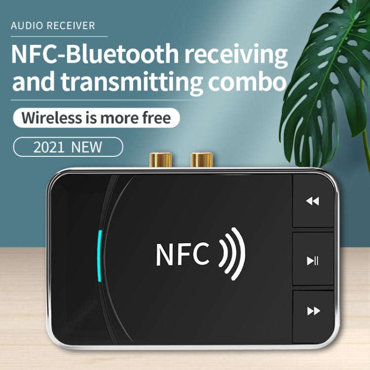 N100 NFCデスクトップBluetooth 5.0 レシーバー＆トランスミッター 車載Bluetoothスピーカーオーディオアダプター, N100