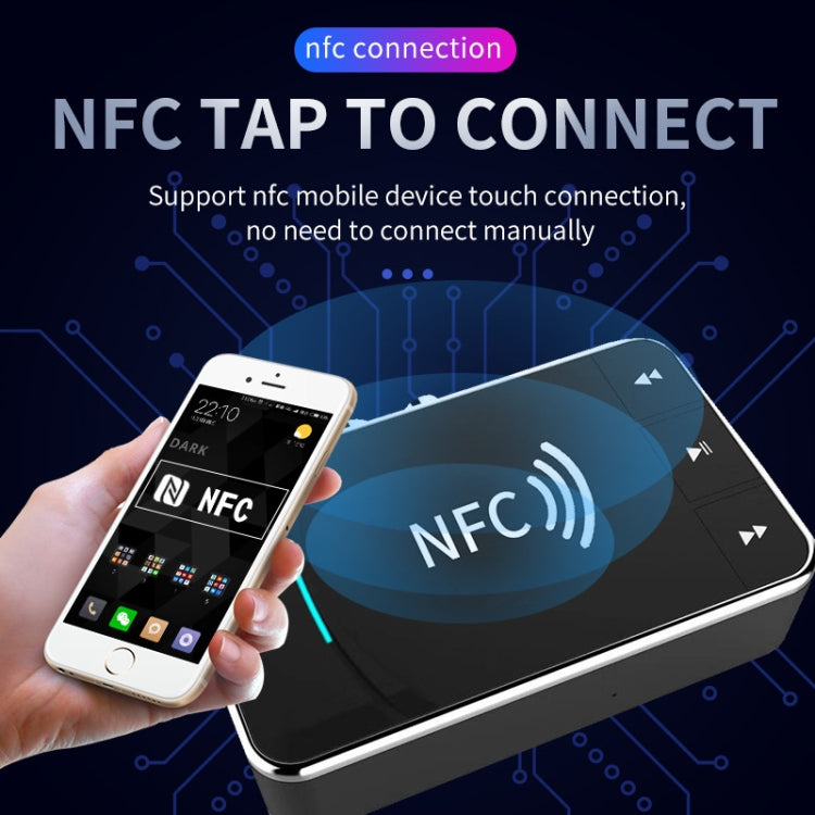 N100 NFCデスクトップBluetooth 5.0 レシーバー＆トランスミッター 車載Bluetoothスピーカーオーディオアダプター, N100
