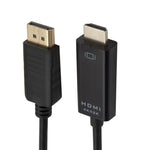 4K x 2K DP から HDMI 変換ケーブル、ケーブル長さ：1.8m、4K x 2K DP から HDMI ブラック、4K x 2K DP から HDMI ホワイト