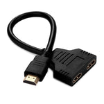 30cm HDMI オスからデュアル HDMI メス 1.4 バージョン ケーブルコネクターアダプター