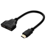 30cm HDMI オスからデュアル HDMI メス 1.4 バージョン ケーブルコネクターアダプター