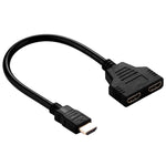 30cm HDMI オスからデュアル HDMI メス 1.4 バージョン ケーブルコネクターアダプター