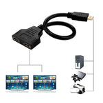30cm HDMI オスからデュアル HDMI メス 1.4 バージョン ケーブルコネクターアダプター