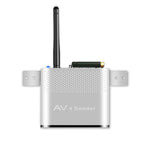 Measy AV240 2.4GHz ワイヤレス音声/映像送受信機 赤外線リターン機能付き 伝送距離：400m AV240 シルバー