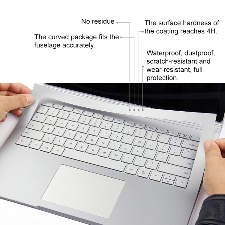 Microsoft Surface Book 2 15インチ用4 in 1 ノートブックシェル保護フィルムステッカーセット