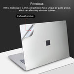 Microsoft Surface Laptop 3 13.5インチ用4 in 1 ノートブックシェル保護フィルムステッカーセット、Surface Laptop 3 13.5インチ用