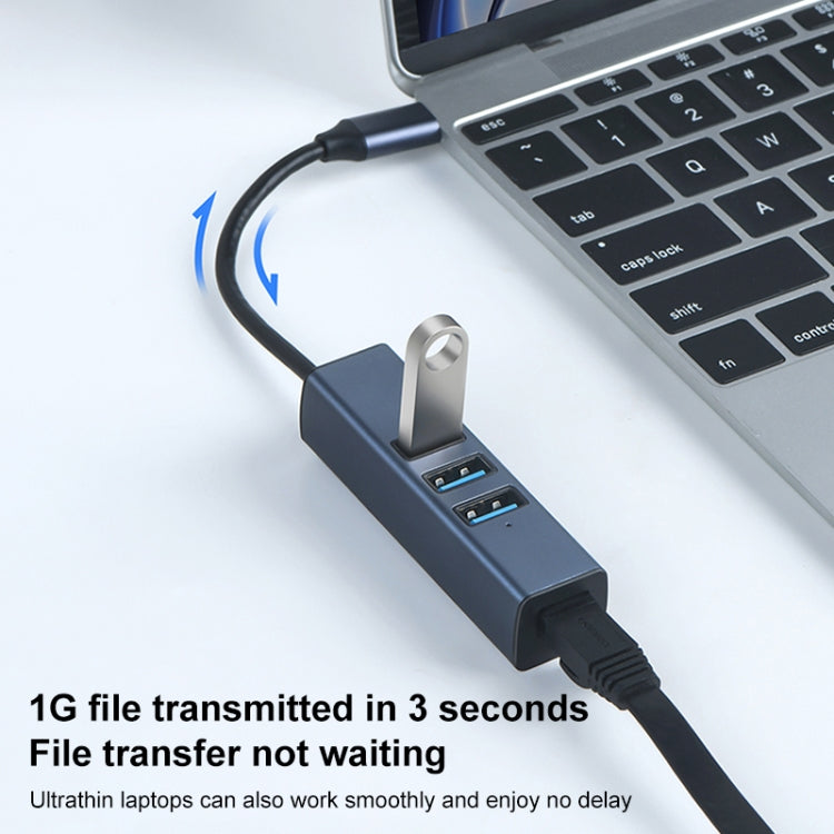 RDS 6307-4 USB-C / Type-C to USB3.0 + トリプル USB2.0 4-in-1 ハブ アダプター、6307-4