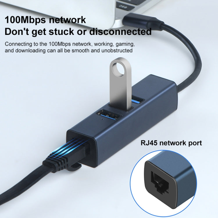 RDS 6307-4 USB-C / Type-C to USB3.0 + トリプル USB2.0 4-in-1 ハブ アダプター、6307-4