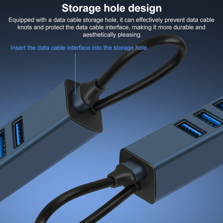 RDS 6307-4 USB-C / Type-C to USB3.0 + トリプル USB2.0 4-in-1 ハブ アダプター、6307-4