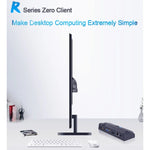 Zero Client R1 ミニPC、CORTEX QUAD A9 クアッドコア 最大1.6GHz、RAM: 1GB、ROM: 8GB、HDMI、VGA、RJ45、SPK対応、有線版
