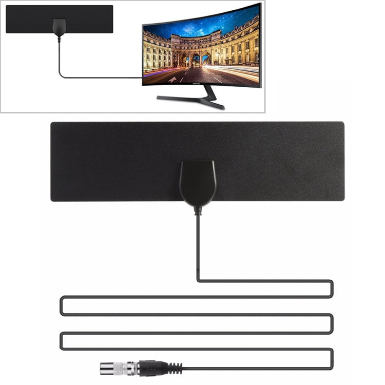 25マイル範囲 28dBi 高利得増幅デジタル HDTV 室内外テレビアンテナ 3.7m同軸ケーブル＆IECアダプター付き, 25マイル 28dBi