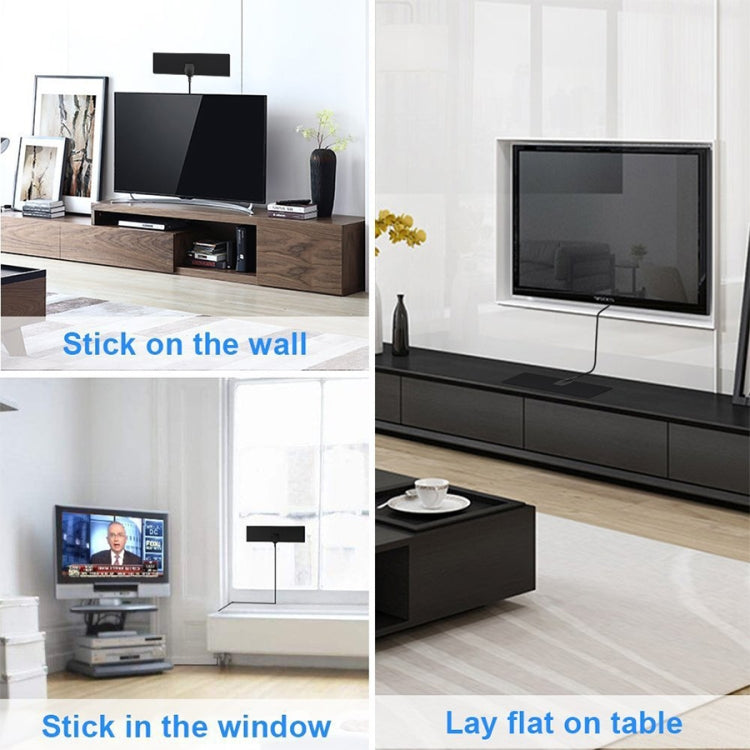 25マイル範囲 28dBi 高利得増幅デジタル HDTV 室内外テレビアンテナ 3.7m同軸ケーブル＆IECアダプター付き, 25マイル 28dBi