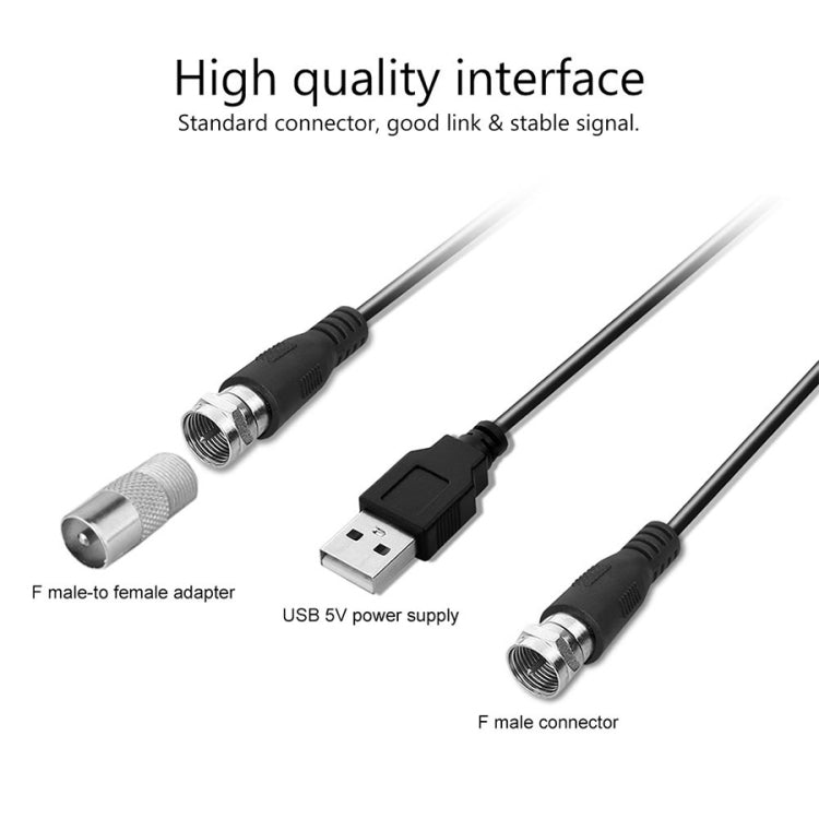 USBコネクター信号ブースターアンプ + IEC変換ヘッド、USB 50マイル 25dBi