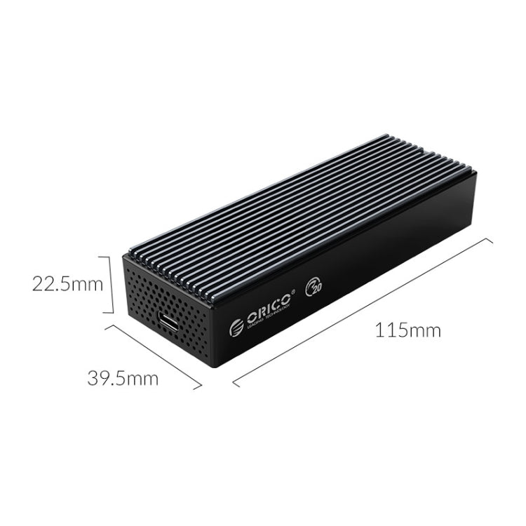 ORICO M2PVC3-G20-GY-BP USB3.2 20Gbps M.2 NVMe SSD エンクロージャー, M2PVC3-G20-GY-BP