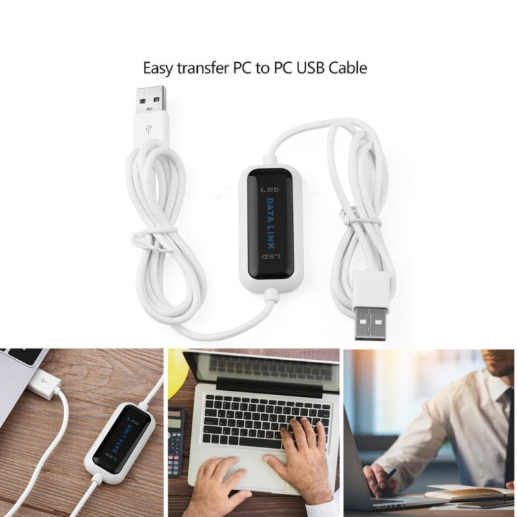 高速 USB PC to PC オンライン共有データリンク ネット直接ファイル転送ブリッジケーブル、長さ：1.75m