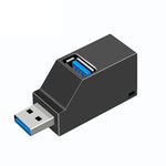 ポータブルミニ 2 x USB 2.0 + 1 x USB 3.0 ハブ ストラップ付き、USB 3.0