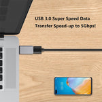 アルミ合金 USB-C / Type-C 3.1オス-USB 3.0メス データ/充電アダプター