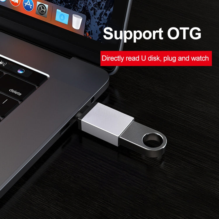 アルミ合金 USB-C / Type-C 3.1オス-USB 3.0メス データ/充電アダプター