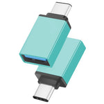 アルミ合金 USB-C / Type-C 3.1オス-USB 3.0メス データ/充電アダプター