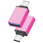アルミ合金 USB-C / Type-C 3.1オス-USB 3.0メス データ/充電アダプター