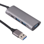 U-811 4イン1 USB 3.0 から 3 USB 3.0 + USB-C / Type-C ポート ハブ ドッキングステーション, U-811