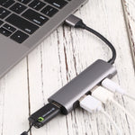 U-811 4イン1 USB 3.0 から 3 USB 3.0 + USB-C / Type-C ポート ハブ ドッキングステーション, U-811