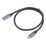 USB-C / Type-C オスから USB-C / Type-C メス アダプターケーブル、ケーブル長さ: 50cm、50cm