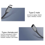 USB-C / Type-C オスから USB-C / Type-C メス アダプターケーブル、ケーブル長さ: 50cm、50cm