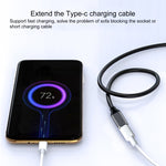 USB-C / Type-C オスから USB-C / Type-C メス アダプターケーブル、ケーブル長さ: 50cm、50cm