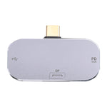 3-in-1 USB-C / Type-CオスからUSB-C / Type-C充電＋USB＋DPメスアダプター USB-C / Type-C＋USB＋DP