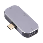 3-in-1 USB-C / Type-CオスからUSB-C / Type-C充電＋USB＋DPメスアダプター USB-C / Type-C＋USB＋DP