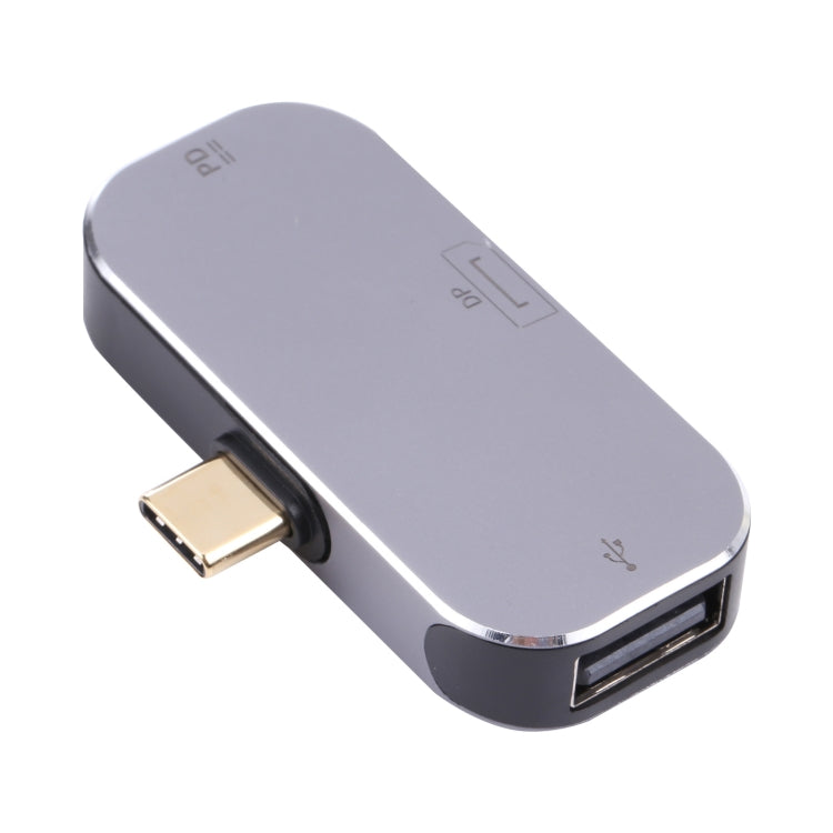 3-in-1 USB-C / Type-CオスからUSB-C / Type-C充電＋USB＋DPメスアダプター USB-C / Type-C＋USB＋DP