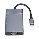 7-in-1 デュアル USB 3.0 + TF/SD + HDMI/VGA + 3.5mmジャック + Type-C / USB-C 多機能 USB-C ドックステーション、2xUSB3.0+TF/SD+HDMI/VGA+3.5mm