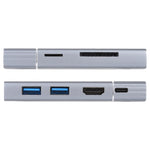 7-in-1 デュアル USB 3.0 + TF/SD + HDMI/VGA + 3.5mmジャック + Type-C / USB-C 多機能 USB-C ドックステーション、2xUSB3.0+TF/SD+HDMI/VGA+3.5mm