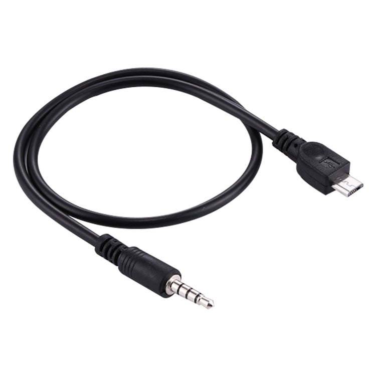 3.5mm オスから Micro USB オス オーディオ AUX ケーブル、長さ: 約40cm、Micro USB 40cm