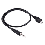 3.5mm オスから Micro USB オス オーディオ AUX ケーブル、長さ: 約40cm、Micro USB 40cm