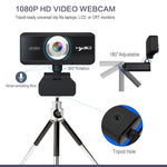 HXSJ S4 1080P 調整可能180度HDマニュアルフォーカスビデオウェブカメラ PCカメラ マイク付き