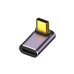 240W USB-C/Type-C メス to USB-C/Type-C オス 40Gbps 垂直角度アダプター ライト付き、垂直角度アダプター