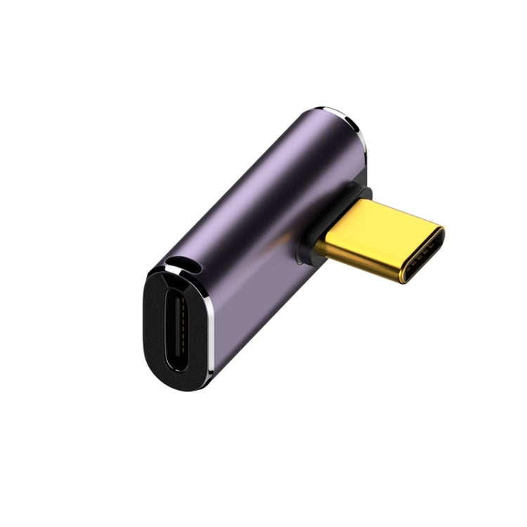 240W USB-C/Type-C メスから USB-C/Type-C オス 40Gbps ミディアムベンドアダプター ライト付き、ミディアムベンドアダプター