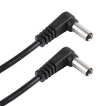 30cm 5A 5.5 x 2.1mm オスからオス L字型 DC電源プラグケーブル、DC 12-24V