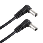 30cm 5A 5.5 x 2.1mm オスからオス L字型 DC電源プラグケーブル、DC 12-24V