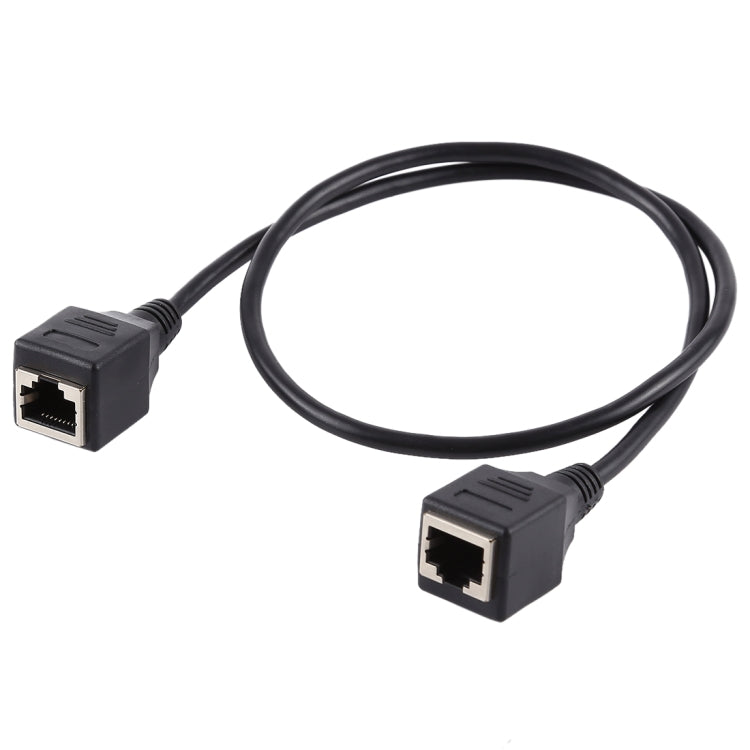 RJ45 メスからメス イーサネットLANネットワーク延長ケーブル、ケーブル長: 60cm、60cm
